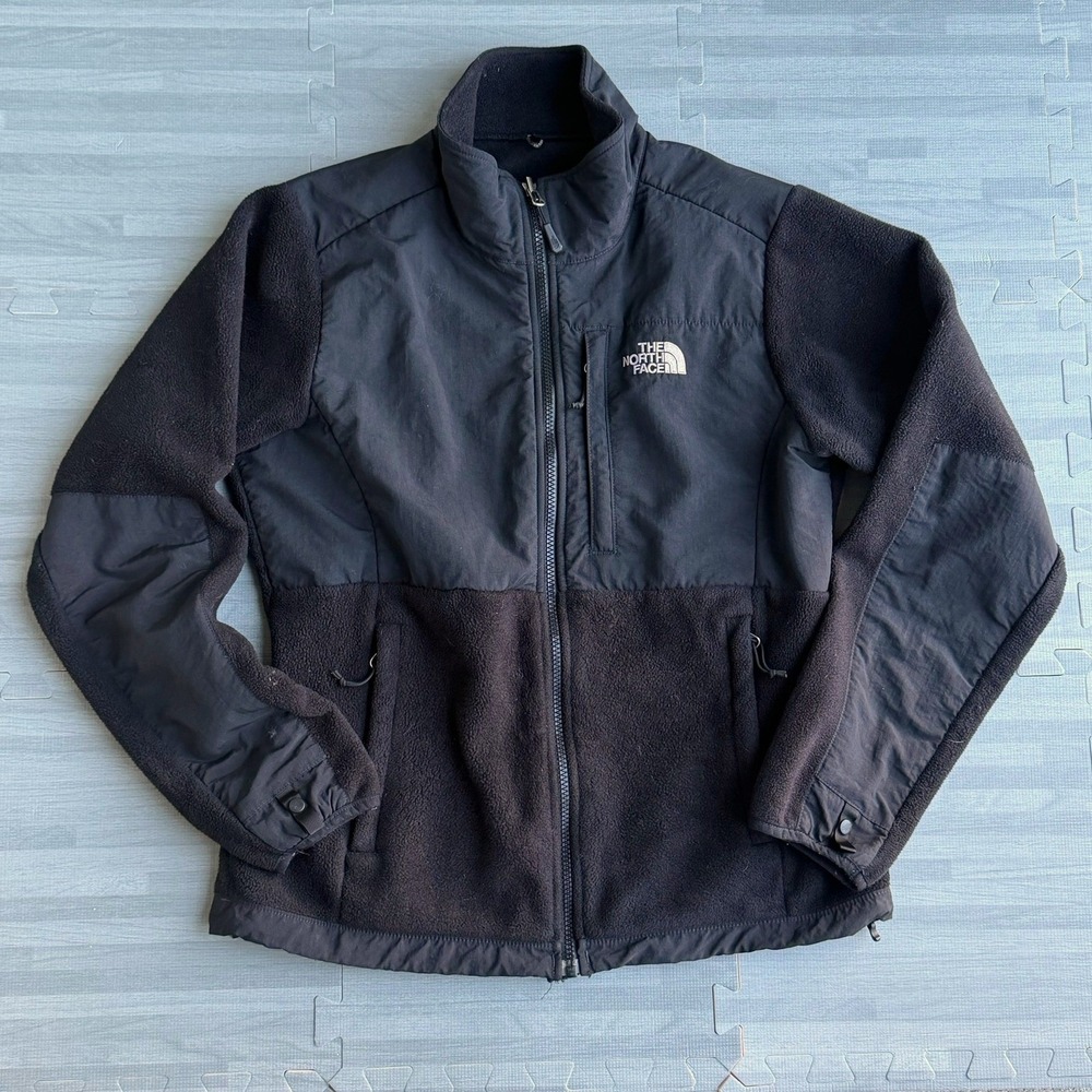 The North Face Medium Womens Denali Fleece Jacket Black Full Zip